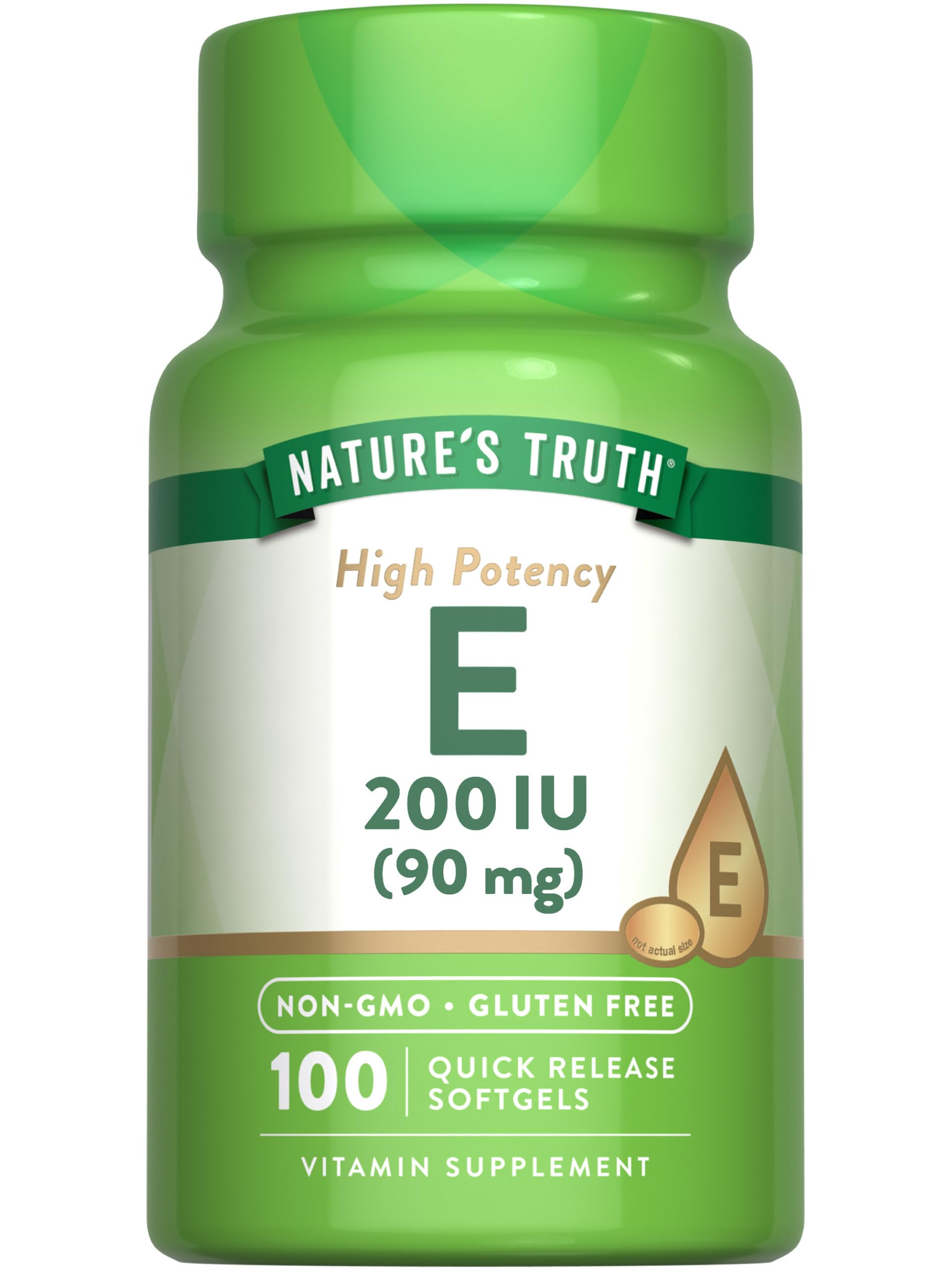 Nature's Truth Vitamin High Potency E 200 IU, Softgels