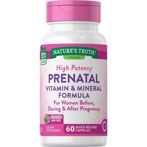 Nature's Truth Prenatal Vitamin & Mineral Formula, High Potency, Capsules