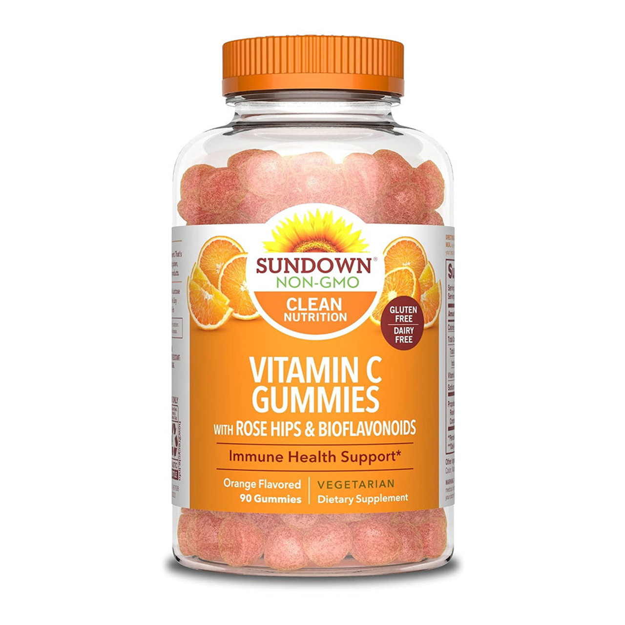 Sundown Naturals Vitamin C, With Rose Hips & Bioflavonoids, Orange Flavored, Gummies