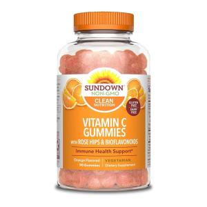 Sundown Naturals Vitamin C, With Rose Hips & Bioflavonoids, Orange Flavored, Gummies