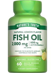 Nature's Truth Natural Lemon Flavor Fish Oil 1,000 Mg