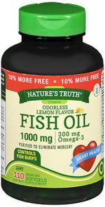 Nature's Truth Odorless Fish Oil 1,000 Mg, Lemon Flavor