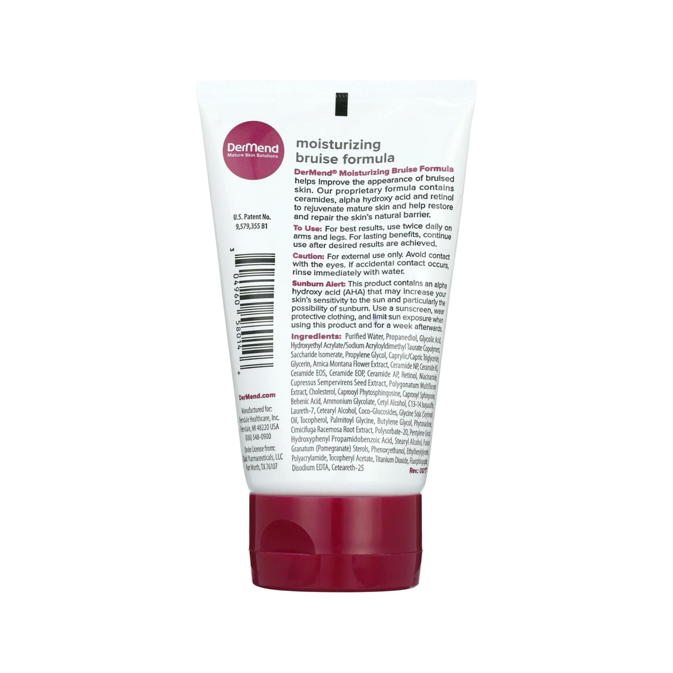 Dermend Moisturizing Bruise Formula Cream 4.50 Oz