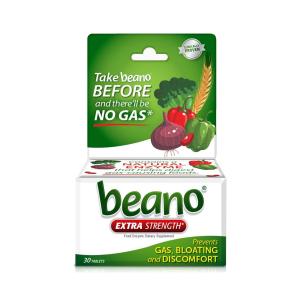 Beano Ultra 800 Gas Prevention, Food Enzyme Dietary Supplement, Help Digest Gas-Causing Foods, 30 Tablets