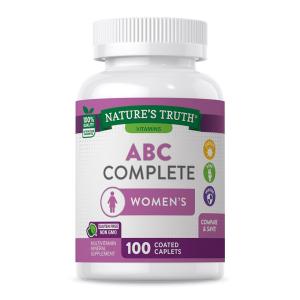 Nature's Truth ABC Complete Women's Multivitamin Mineral Supplement - 100 Coated Caplets