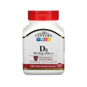 21st Century Vitamin D3 2000 IU - 250 Softgels