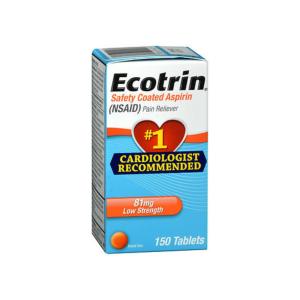 Ecotrin 81 Mg Low Strength Safety Coated Aspirin - 150 Tablets