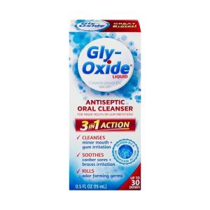 Gly-Oxide Oral Cleanser, Antiseptic, Liquid, 3 In1 Action 2 Fl Oz