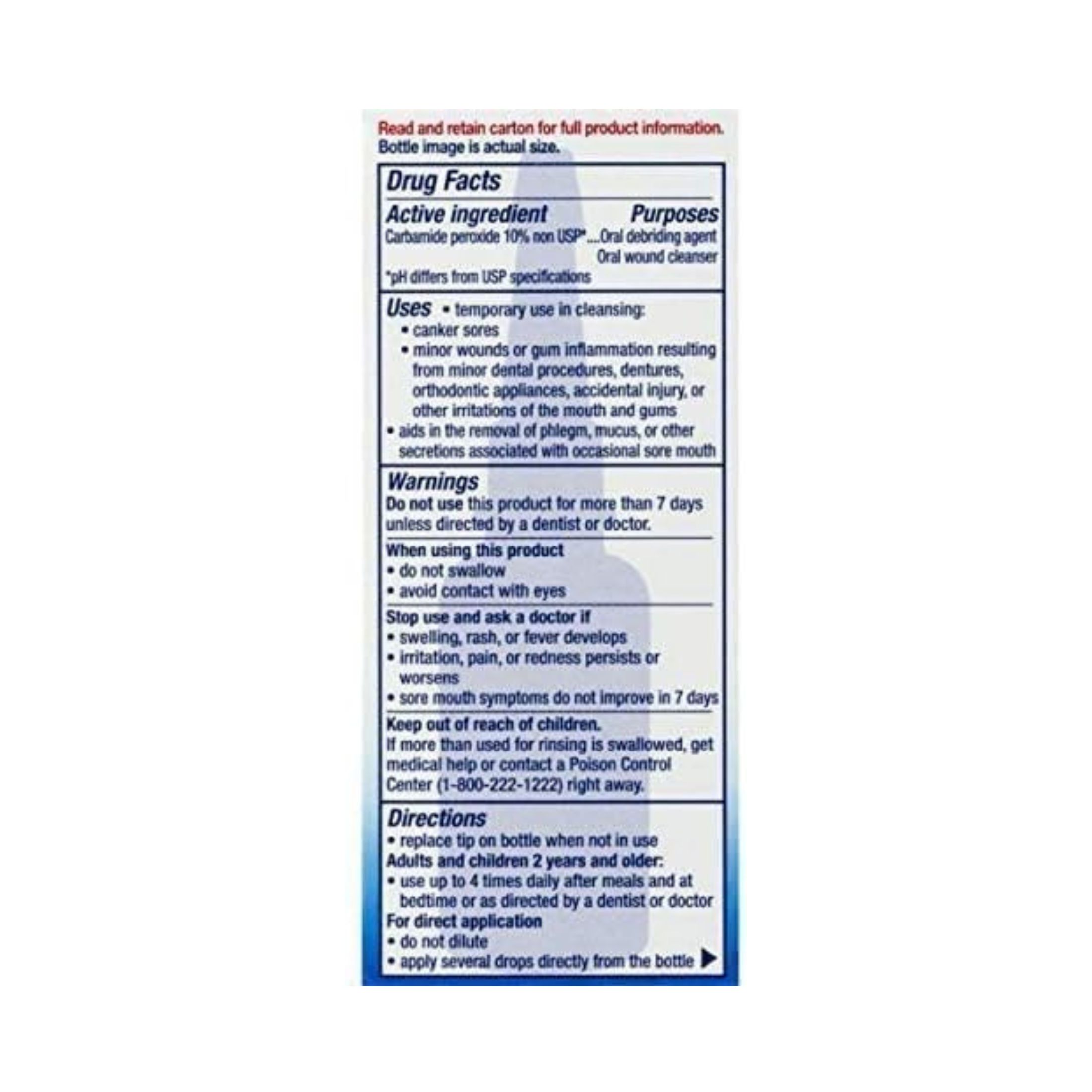 Gly-Oxide Oral Cleanser, Antiseptic, Liquid, 3 In1 Action 2 Fl Oz