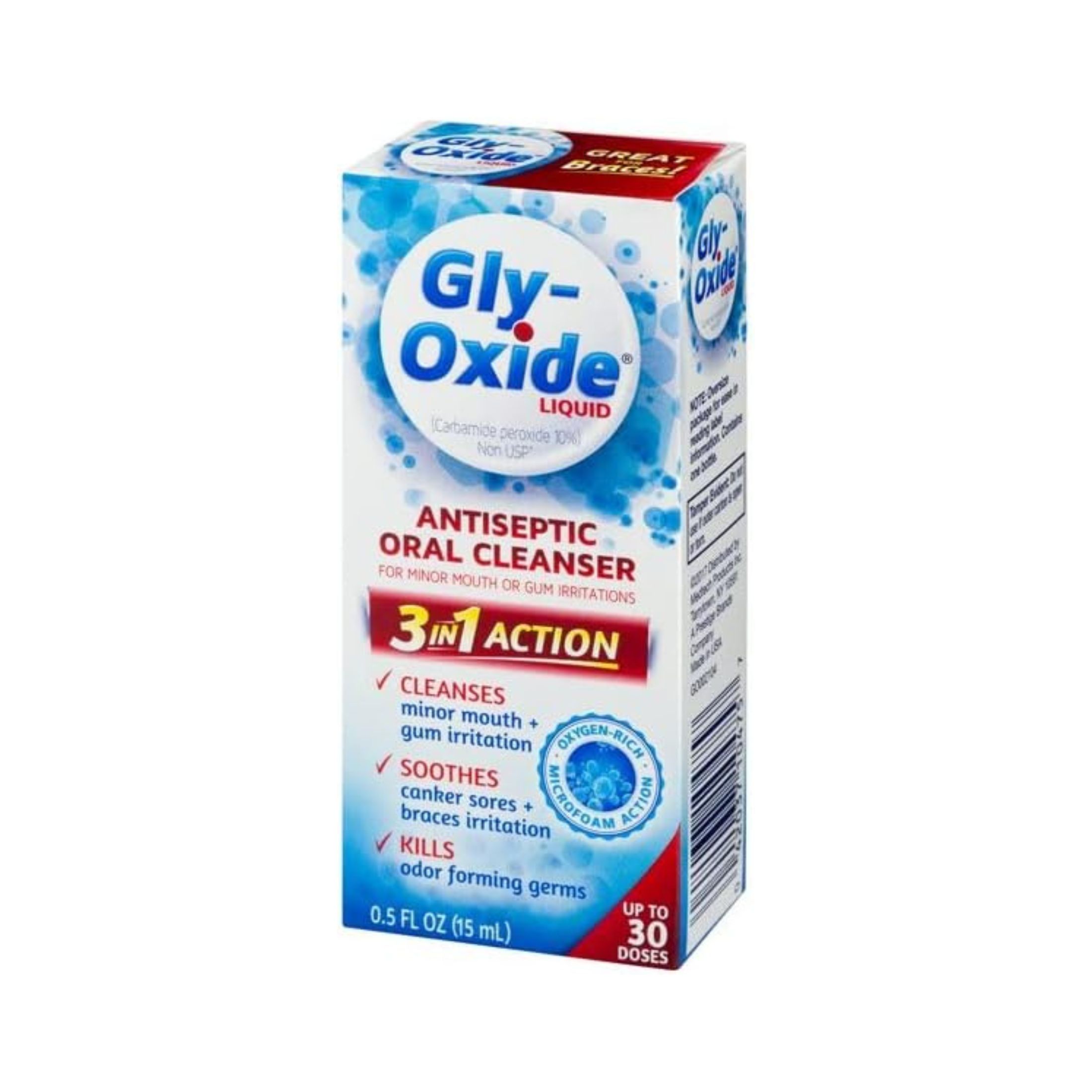 Gly-Oxide Oral Cleanser, Antiseptic, Liquid, 3 In1 Action 2 Fl Oz