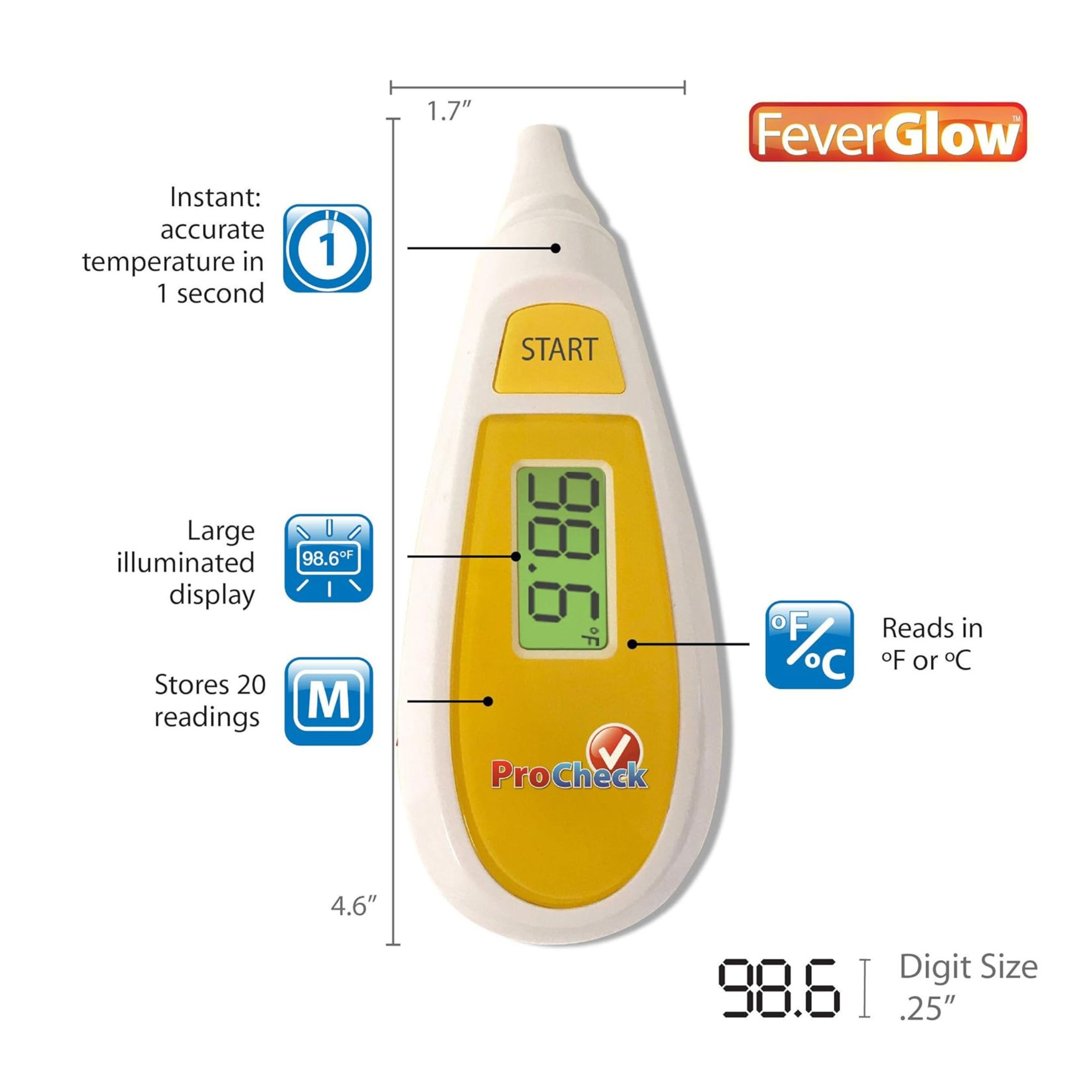 Procheck Feverglow Instant Ear Thermometer