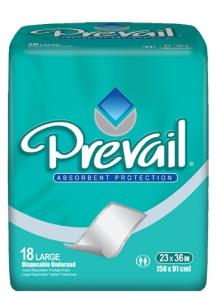 Prevail Underpads, Disposable, Fluff, Large