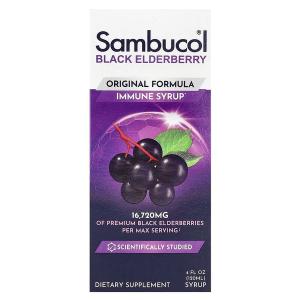 Sambucol Immune Syrup, Original Formula, 16,720 Mg, Black Elderberry 4 Fl Oz