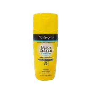 Neutrogena Beach Defense, Sunscreen Lotion, Water + Sun Protection, Broad Spectrum SPF 70, 6.7 Fl Oz