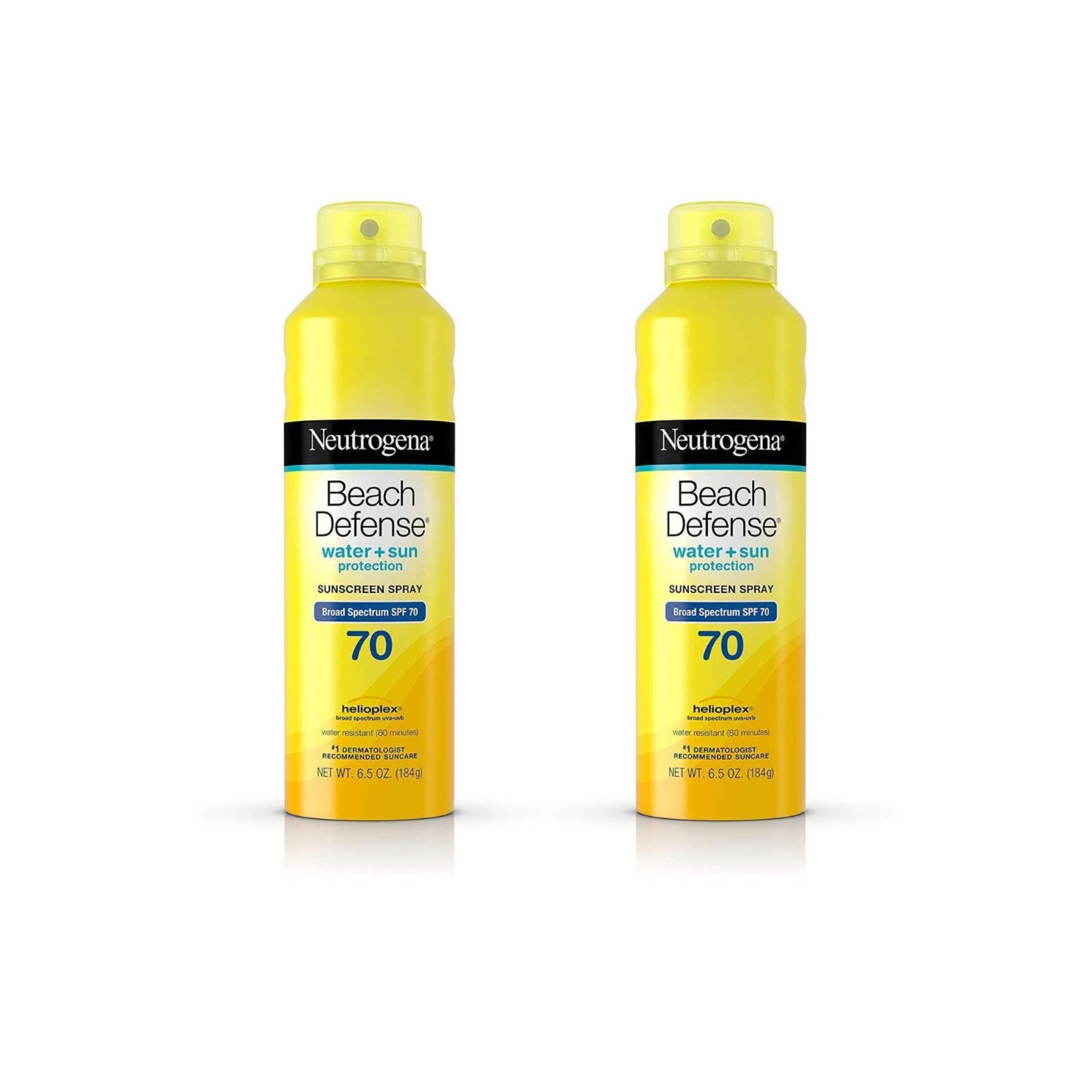 Neutrogena Beach Defense Sunscreen Spray Water + Sun Protection Spf 70 - 6.5 Oz
