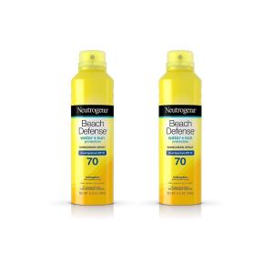 Neutrogena Beach Defense Sunscreen Spray Water + Sun Protection Spf 70 - 6.5 Oz