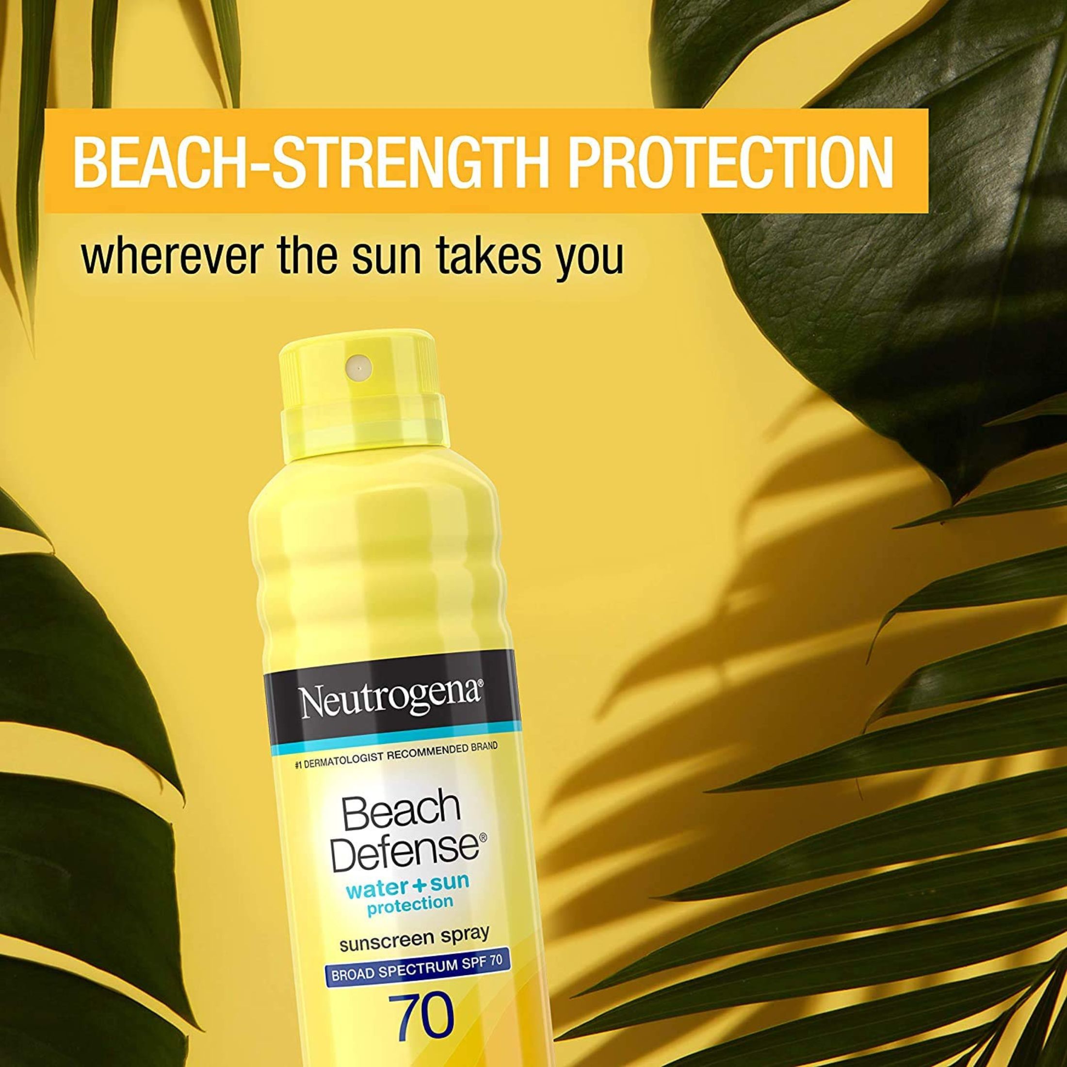 Neutrogena Beach Defense Sunscreen Spray Water + Sun Protection Spf 70 - 6.5 Oz