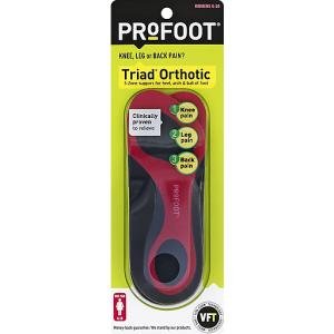 Profoot Triad Women's Orthotic Insoles Size 6-10 - Pair