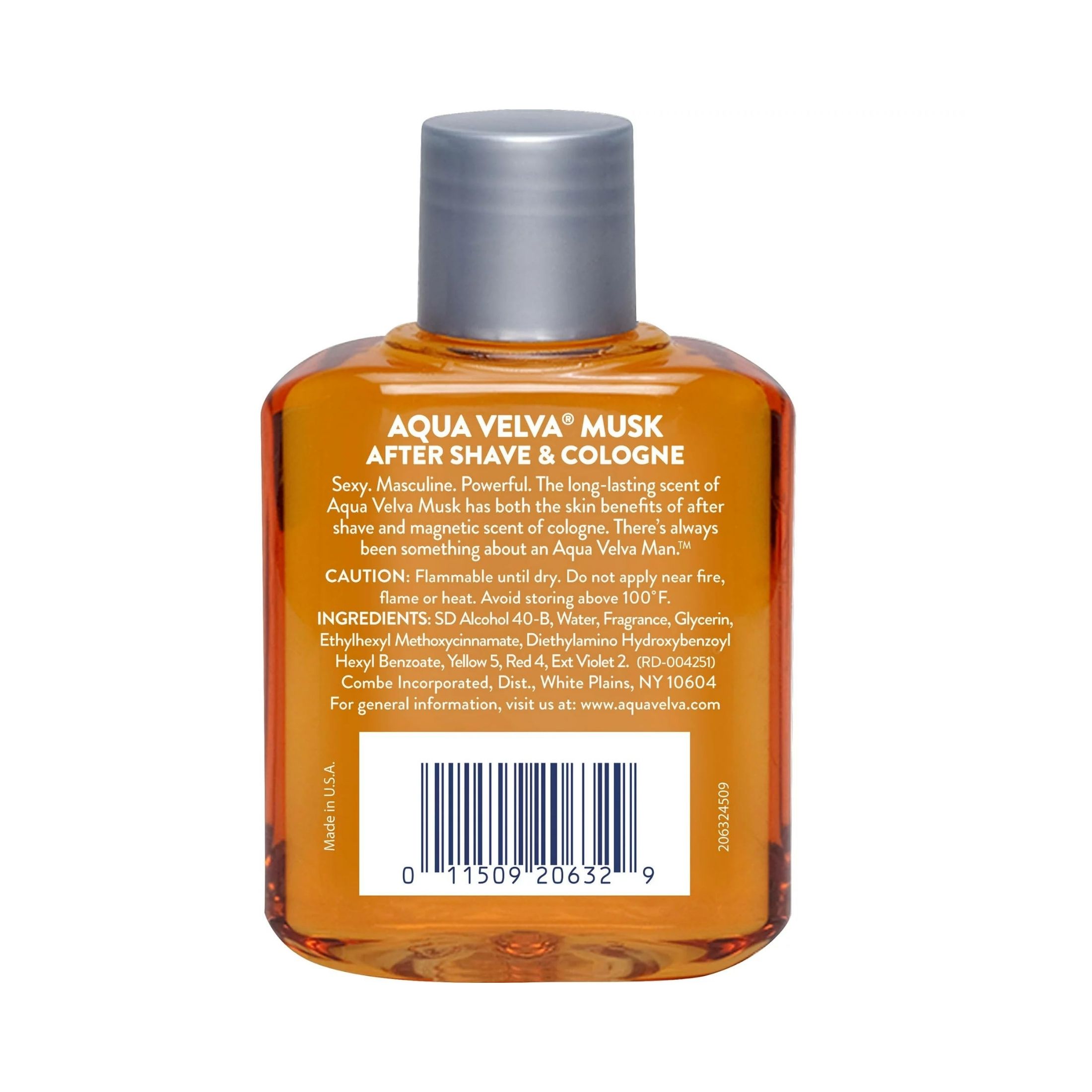 Aqua Velva Firms & Tones Musk After Shave Cologne 3.5 Fl Oz