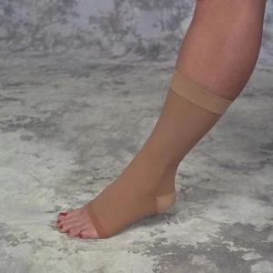 Sport Aid Nylon Ankle Brace Slip-On Two-Way Stretch, Beige, Large