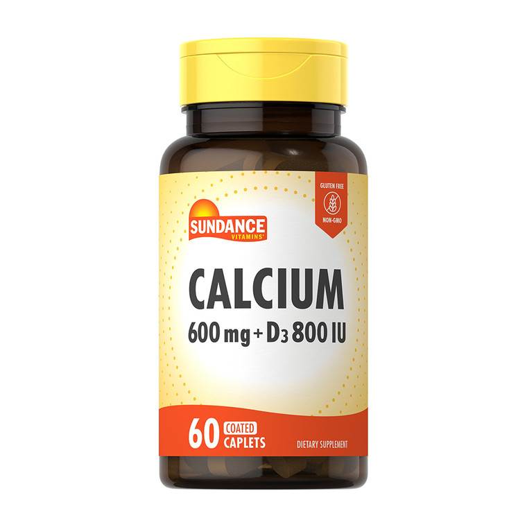 Sundance Vitamins Calcium 600 Mg + D3 800 IU - 60 Caplets