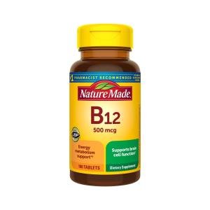 Nature Made Vitamin B12 500 Mcg Tablets Dietary Supplement