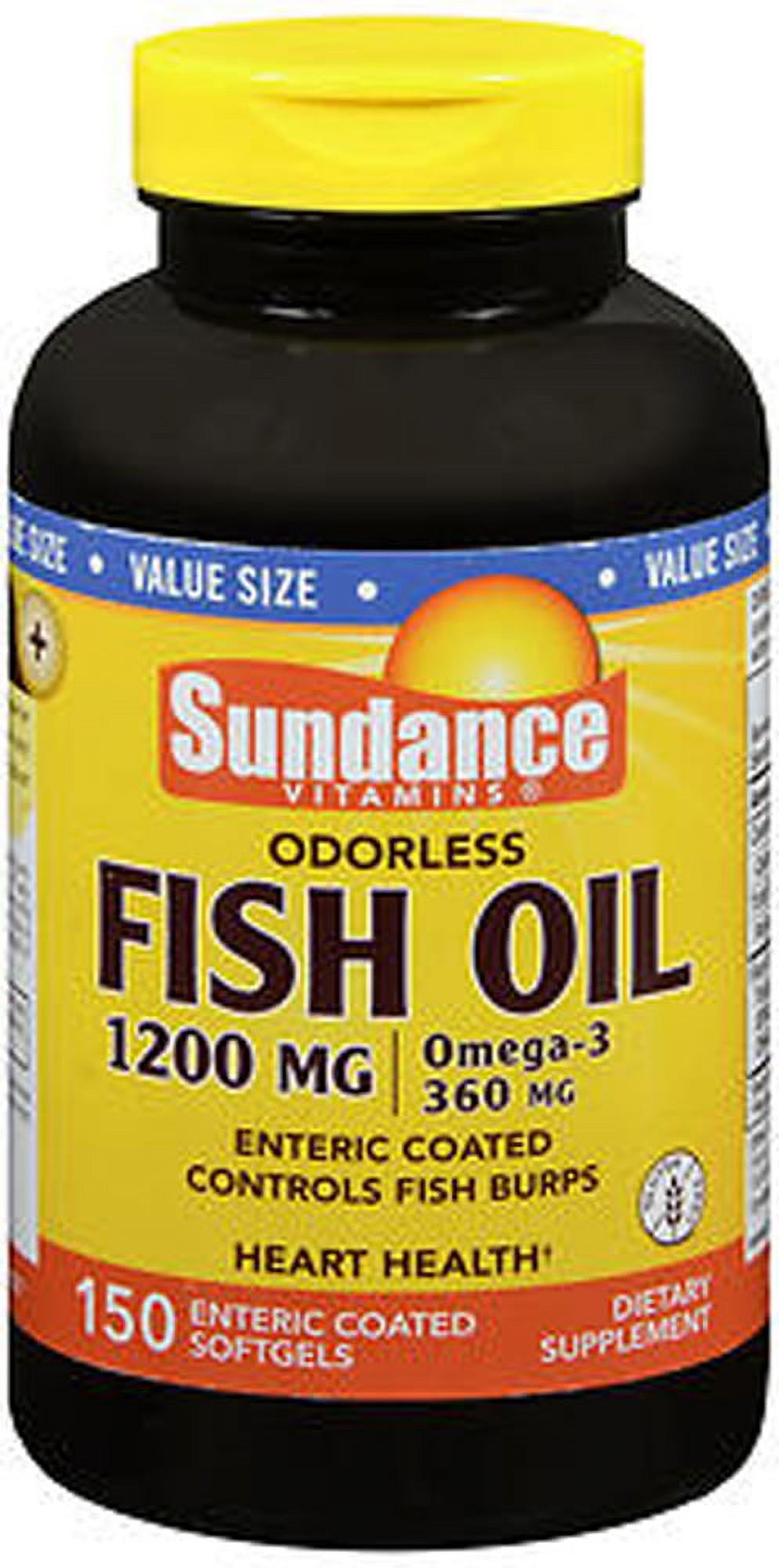 Sundance Vitamins Odorless Fish Oil 1200 Mg/Omega-3 360 Mg