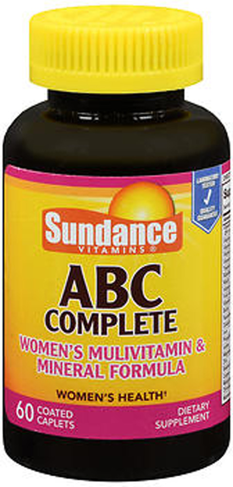 Sundance Vitamins, ABC Complete, Women's Multivitamin & Mineral Formula, 60 Coated Caplets