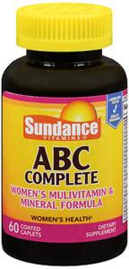 Sundance Vitamins, ABC Complete, Women's Multivitamin & Mineral Formula, 60 Coated Caplets