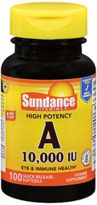 Sundance Vitamins High Potency A Quick Release Softgels