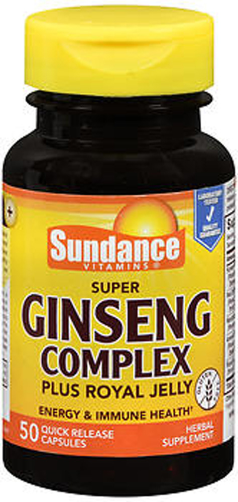Sundance Vitamins Super Ginseng Complex 800Mg Plus Royal Jelly Capsules