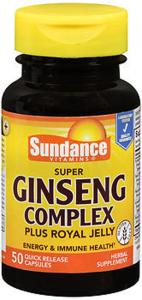 Sundance Vitamins Super Ginseng Complex 800Mg Plus Royal Jelly Capsules