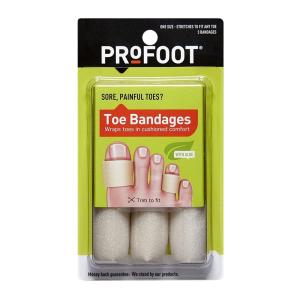 Profoot Toe Bandages, With Aloe, One Size