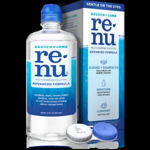 ReNu Bausch + Lomb Advanced Triple Disinfect Formula Multi-Purpose Eye Contact Lens Solution, 12 Fl Oz