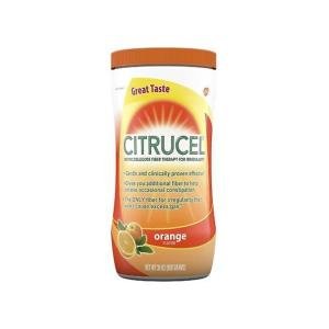 Citrucel Sugar Free Orange Flavor Methylcellulose Fiber Therapy Powder For Regularity, 16.9 Ounce