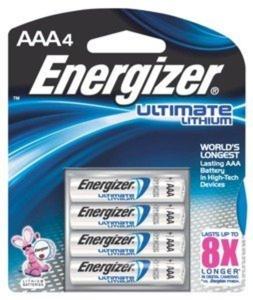 Energizer Ultimate Lithium AAA Batteries 1.5 V 4/Pack L92SBP