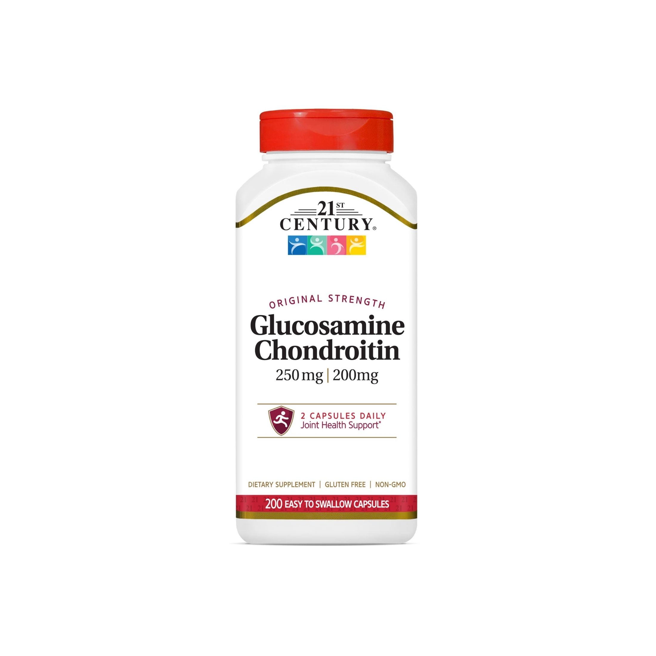 21st Century Glucosamine / Chondroitin, Original Strength, 200 Easy To Swallow Capsules