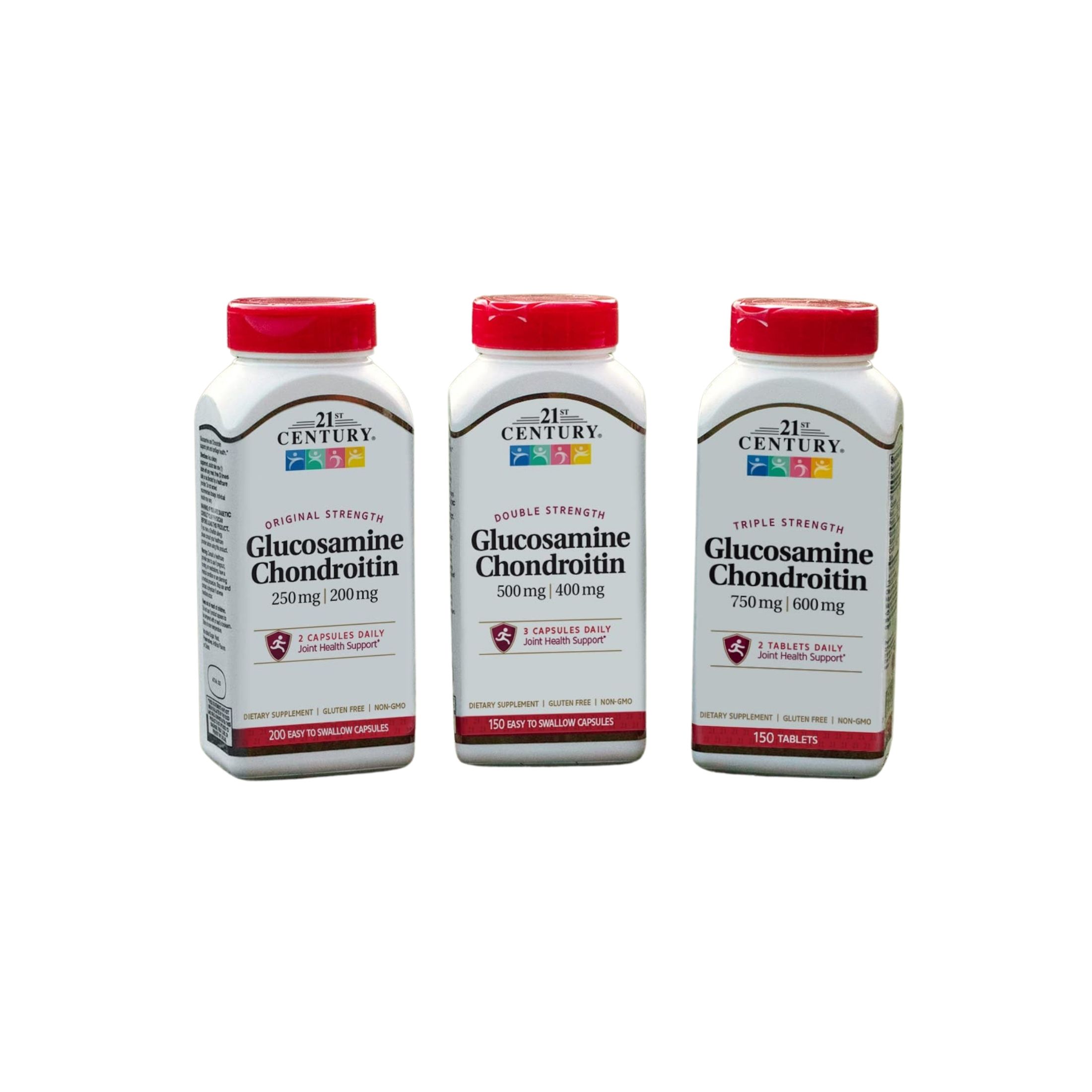 21st Century Glucosamine / Chondroitin, Original Strength, 200 Easy To Swallow Capsules