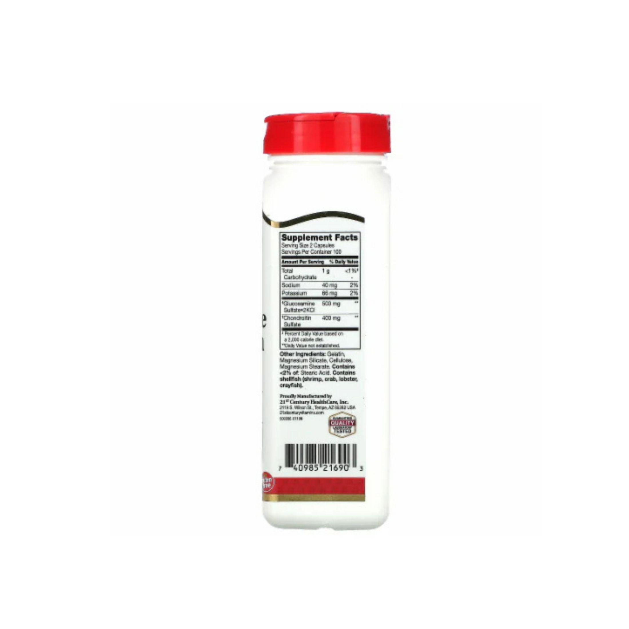 21st Century Glucosamine / Chondroitin, Original Strength, 200 Easy To Swallow Capsules