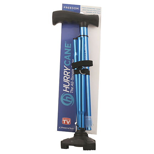 HurryCane Drive Medical Freedom Edition Folding With T Handle, Trailblazer Blue