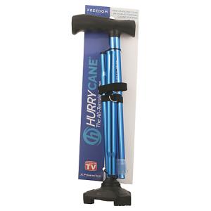 HurryCane Drive Medical Freedom Edition Folding With T Handle, Trailblazer Blue