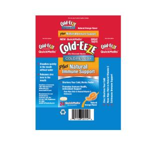 Cold-Eeze Remedy, Plus Natural Immune Support, QuickMelts, Orange