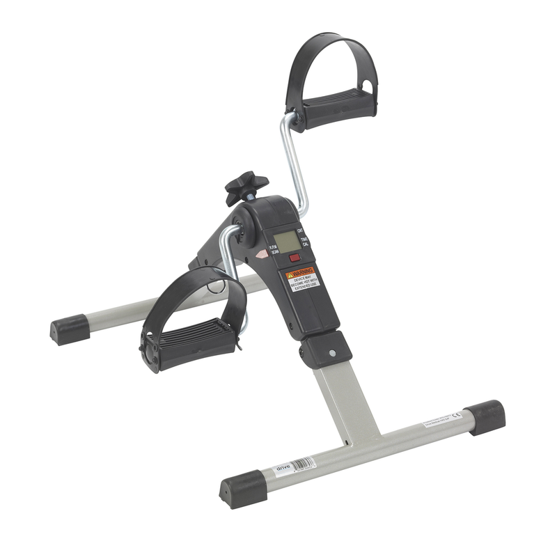 Drive Medical Folding Exercise Peddler With Electronic Display, Black