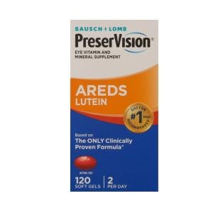 PreserVision Bausch & Lomb, AREDS 2 Formula, Eye Vitamin & Mineral Supplement, 120 Soft Gels