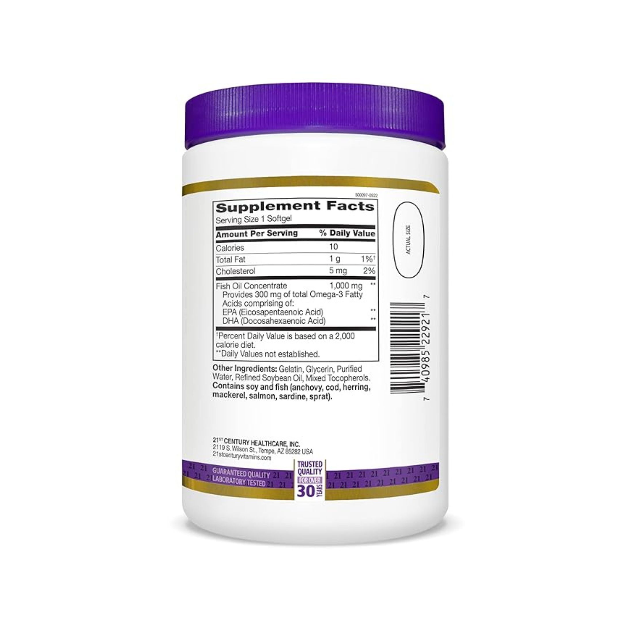 21st Century Fish Oil 1000 Mg Softgels