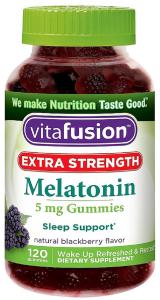 Vitafusion Extra Strength Melatonin 5 Mg Gummies Natural Blackberry Flavor