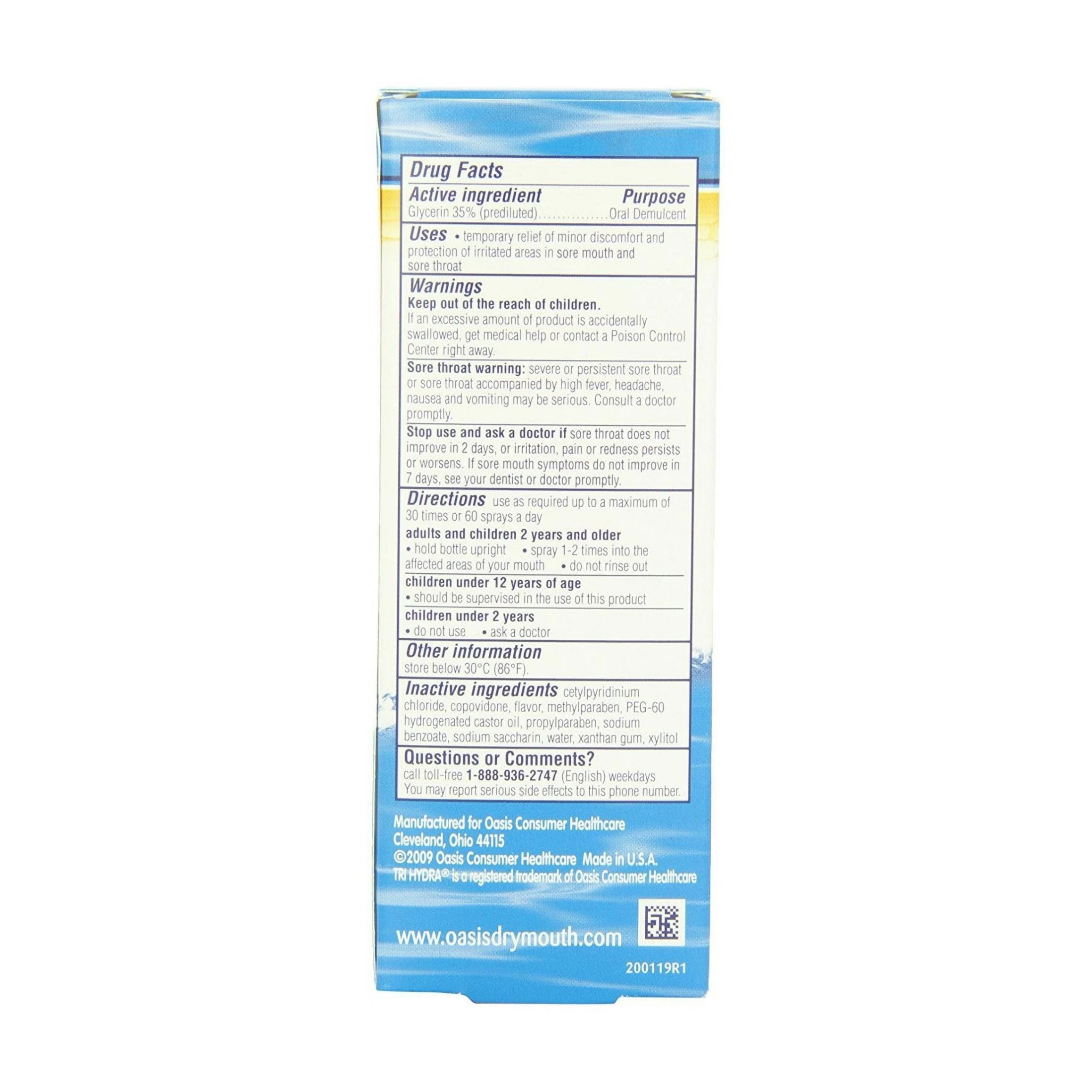 Oasis Moisturizing Dry Mouth Spray, Mild Mint, 1 Oz