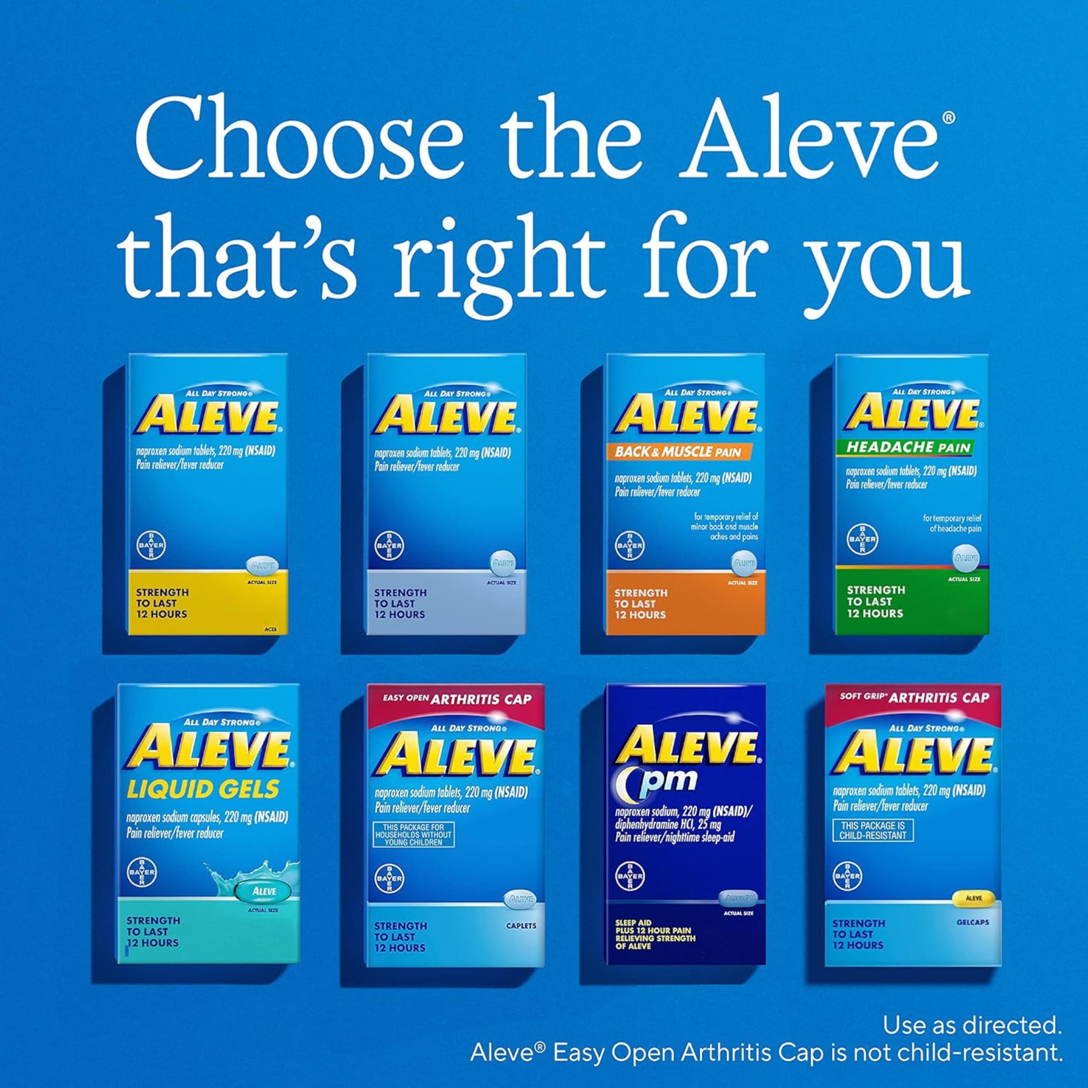 Aleve Liquid Gels W Naproxen Sodium, Pain Reliever/Fever Reducer, 220 Mg