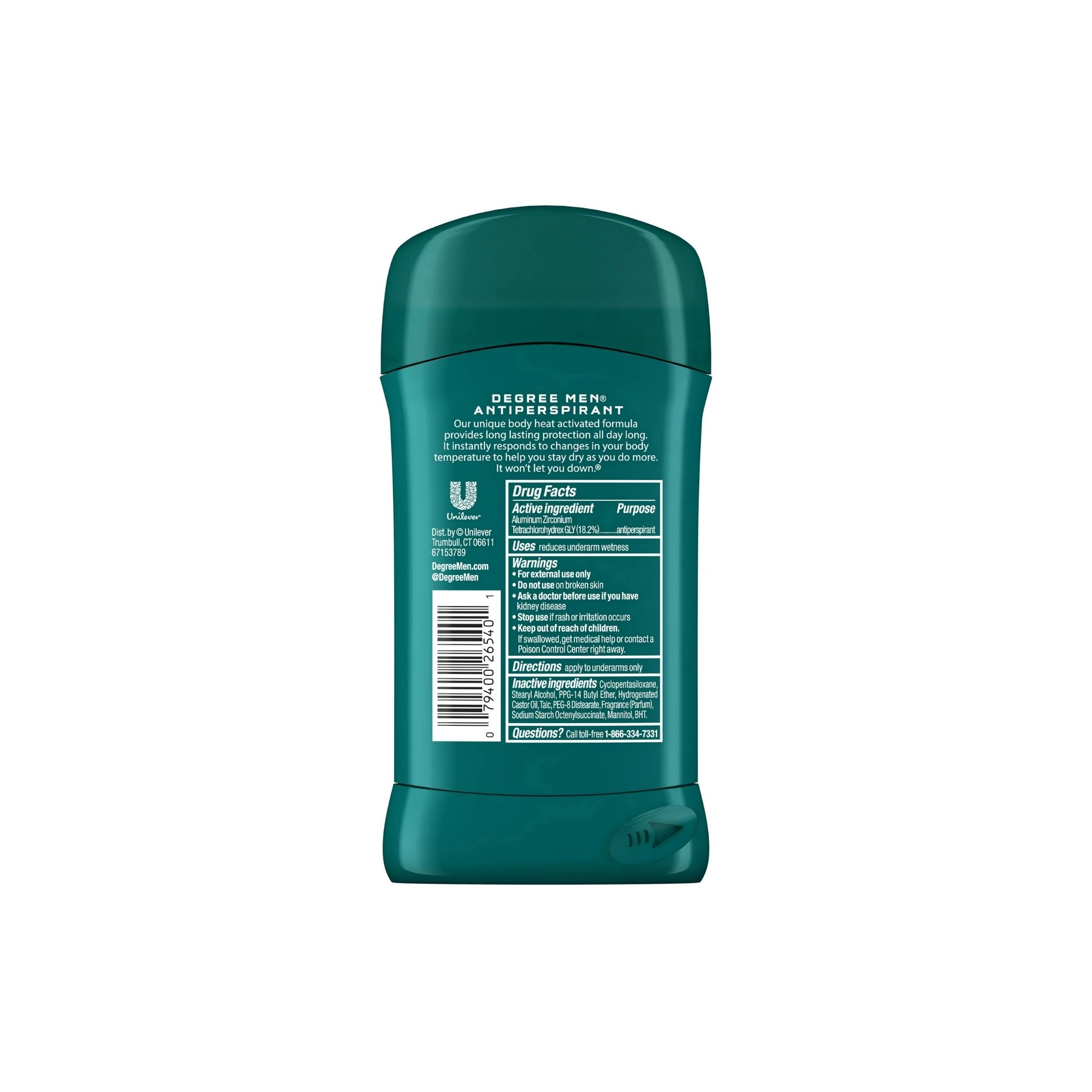 Degree Men Original Protection Cool Rush Antiperspirant Deodorant Stick, 2.7 Ounce