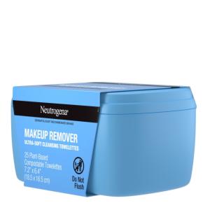 Neutrogena Makeup Remover Cleansing Towelettes & Face Wipes, 25 Ct
